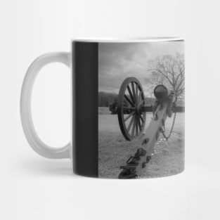 Clouds over Cannon Black and White Mug